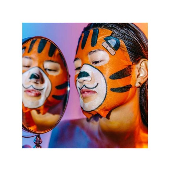 NEW The Creme Shop Set of 3 Cica-Mend - Animated Tiger Face Mask - Picture 2 of 4